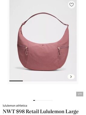 Lululemon Large Shoulder Bag in Dusty Rose 13L